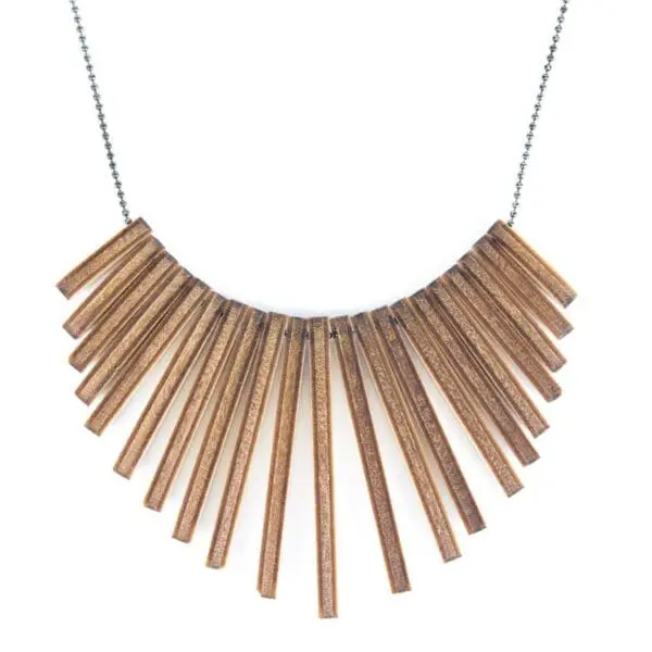 lasergesneden houten ketting / collier - Laser cut wooden necklace / collier