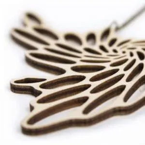 lasergesneden houten ketting / collier - Laser cut wooden necklace / collier