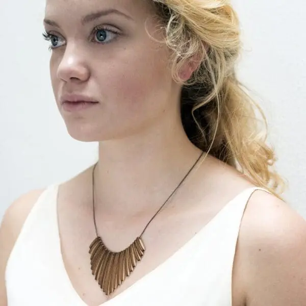 lasergesneden houten ketting / collier - Laser cut wooden necklace / collier