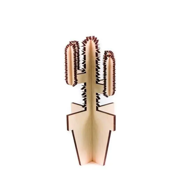 lasergesneden houten cactus / bloemen - laser cut wooden cactus / flowers