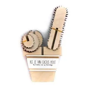 lasergesneden houten cactus / bloemen - laser cut wooden cactus / flowers