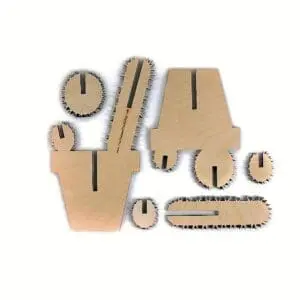 lasergesneden houten cactus / bloemen - laser cut wooden cactus / flowers