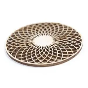 houten lasergesneden onderzetters - laser cut coasters