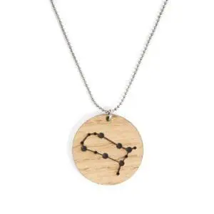 Lasergesneden houten ketting / hanger constellations / sterrenbeeld - Lasercut wooden necklace / pendant constellations