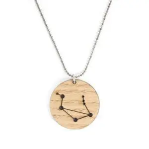 Lasergesneden houten ketting / hanger constellations / sterrenbeeld - Lasercut wooden necklace / pendant constellations