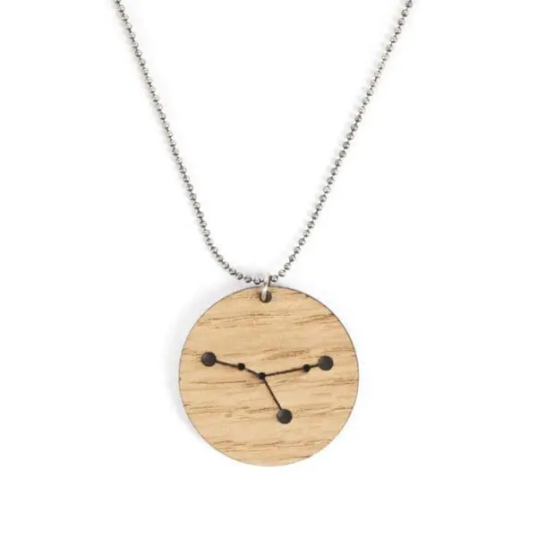 Lasergesneden houten ketting / hanger constellations / sterrenbeeld - Lasercut wooden necklace / pendant constellations
