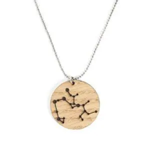 Lasergesneden houten ketting / hanger constellations / sterrenbeeld - Lasercut wooden necklace / pendant constellations