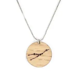 Lasergesneden houten ketting / hanger constellations / sterrenbeeld - Lasercut wooden necklace / pendant constellations