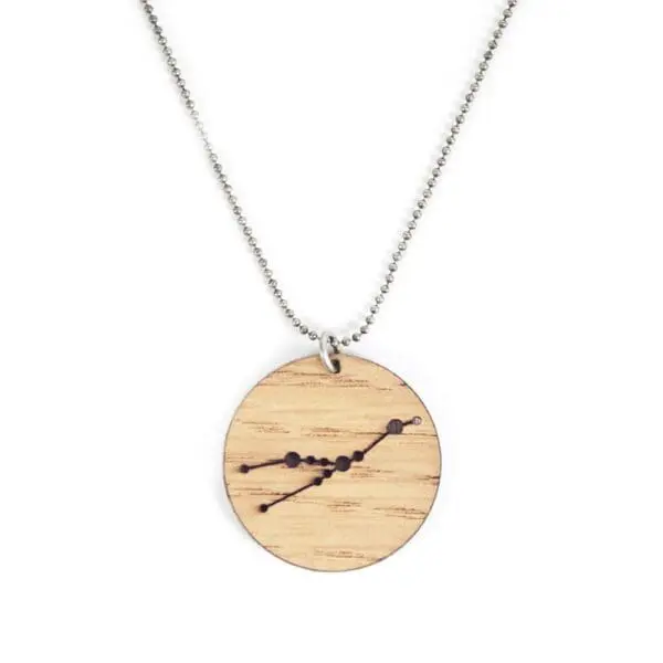 Lasergesneden houten ketting / hanger constellations / sterrenbeeld - Lasercut wooden necklace / pendant constellations