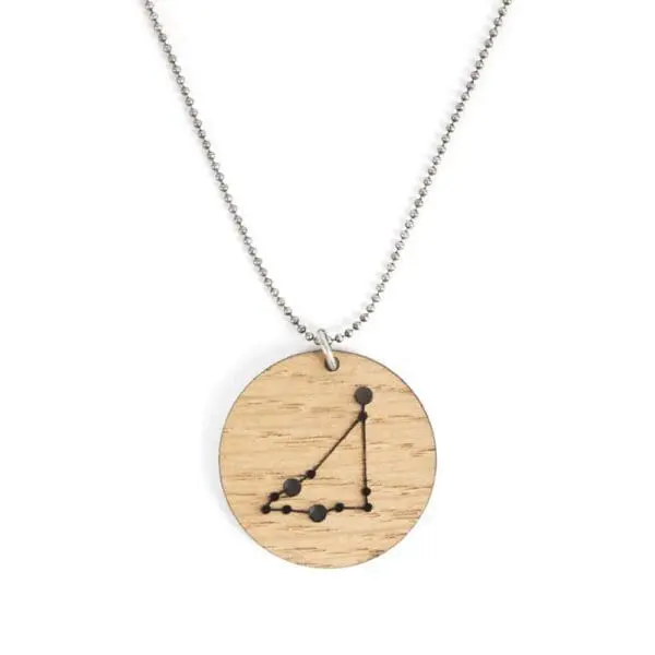 Lasergesneden houten ketting / hanger constellations / sterrenbeeld - Lasercut wooden necklace / pendant constellations