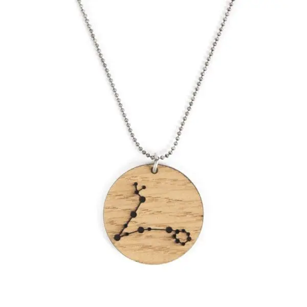 Lasergesneden houten ketting / hanger constellations / sterrenbeeld - Lasercut wooden necklace / pendant constellations