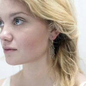 Houten oorbellen - lasergesneden oorbellen / lasercut earrings