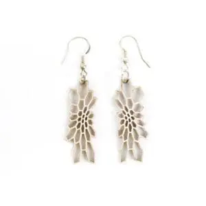 Houten oorbellen - lasergesneden oorbellen / lasercut earrings