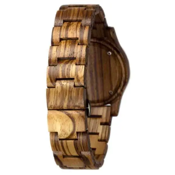Houten Horloge - Gobi - Zebrano - 40 mm - Afbeelding 2