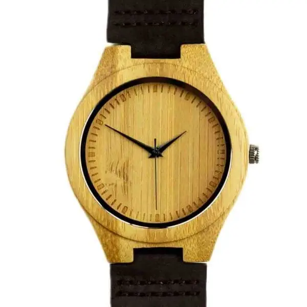 houten horloge van bamboe