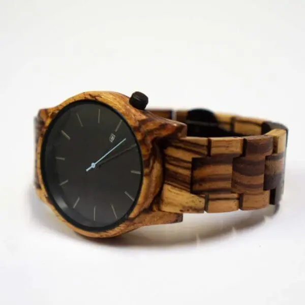 Houten Horloge - Gobi - Zebrano - 40 mm - Afbeelding 7