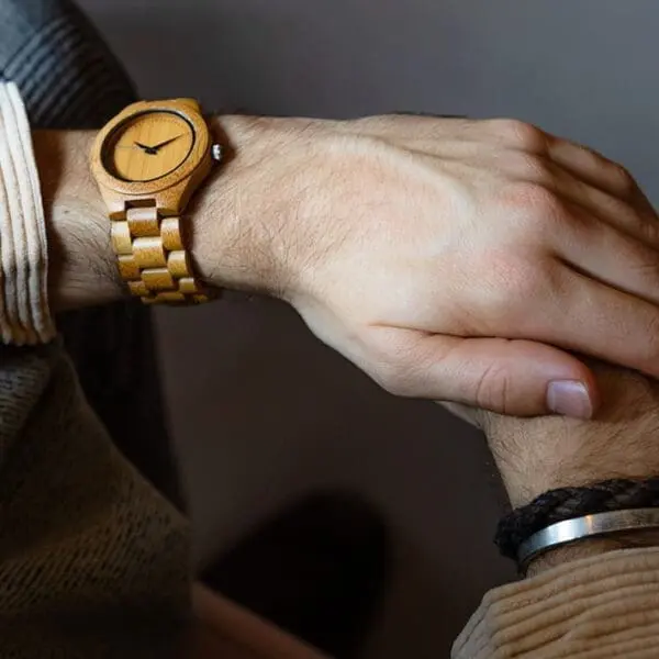 Houten Horloge - Himalaya - Bamboe - 40 mm - Afbeelding 4
