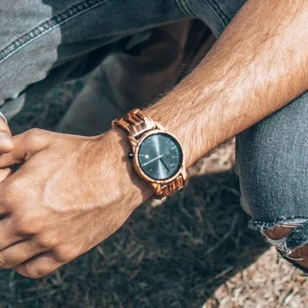 Houten Horloge - Gobi - Zebrano - 40 mm - Afbeelding 9
