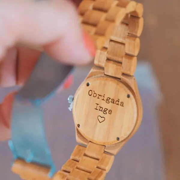 Houten Horloge - Himalaya - Bamboe - 40 mm - Afbeelding 7
