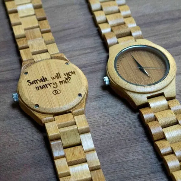 Houten Horloge - Himalaya - Bamboe - 40 mm - Afbeelding 6