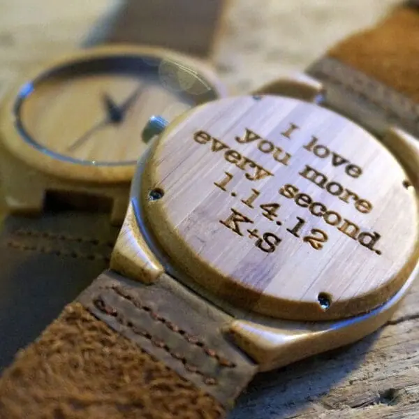 Houten Horloge - Yellowstone - Bamboe - 45 mm - Afbeelding 7