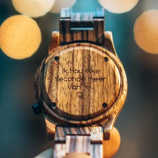 Houten Horloge - Gobi - Zebrano - 40 mm - Afbeelding 10
