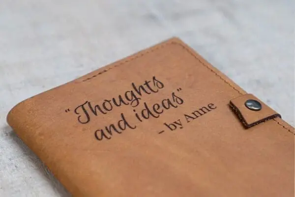 Leather notebook - Refillable - Engrave your own design - Image 8