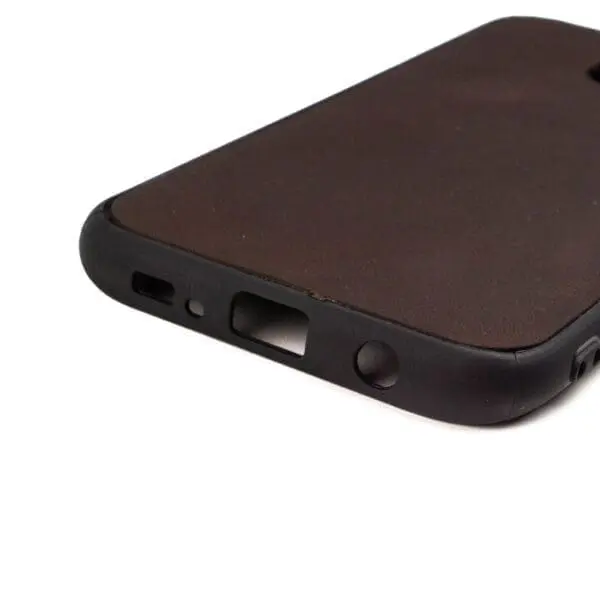 Samsung S7 Edge hoesje - leren case - leren telefoonhoes