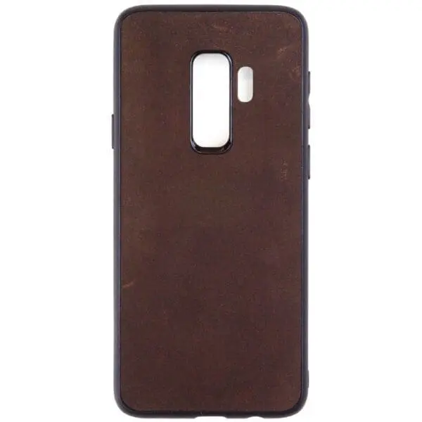 Samsung S9 PLUS hoesje - leren case - leren telefoonhoes