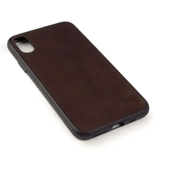 Iphone XS hoesje - leren case - leren telefoonhoes