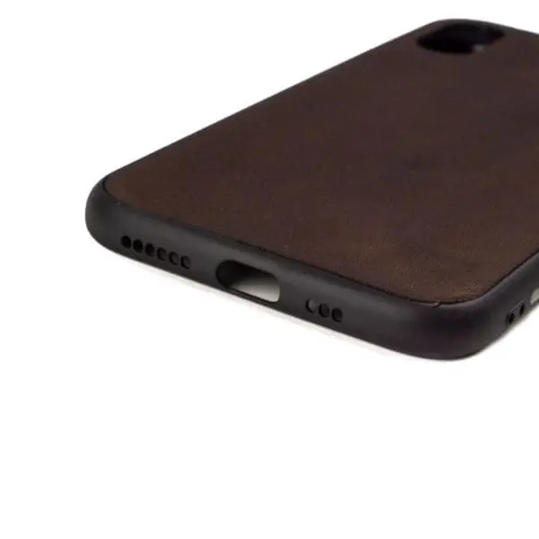Iphone XS hoesje - leren case - leren telefoonhoes