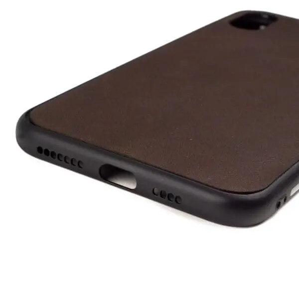 Iphone XS MAX hoesje - leren case - leren telefoonhoes