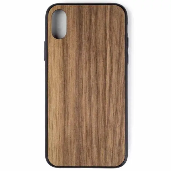 iphone X hoesje - bumper case - houten telefoonhoes