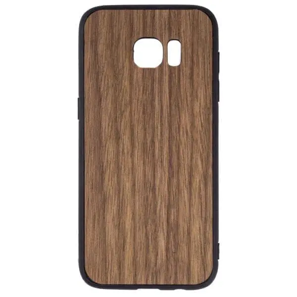 Samsung S7 Edge hoesje - bumper case - houten telefoonhoes