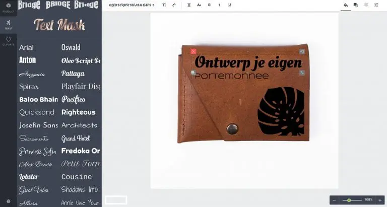leren portemonnee gepersonaliseerd