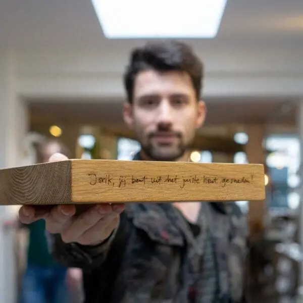 Houten hakblok met eigen tekst - Afbeelding 7