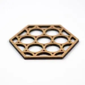 Geometrische houten onderzetters