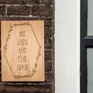 houten huisnummer voordeur