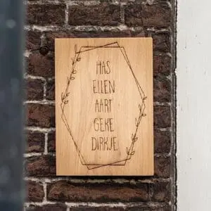 Huisnummer eigen tekst