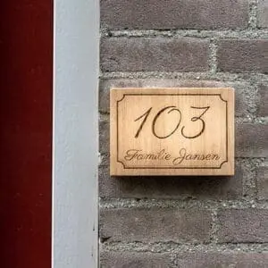 huisnummer eigen tekst