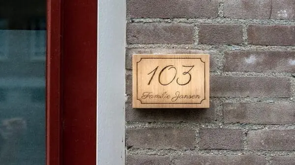huisnummer eigen tekst