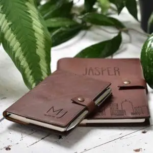 Notitieboek leer hervulbaar A5 A6 chocolate