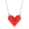 3D geprint hart ketting - 3d printed heart / necklace