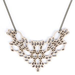 lasergesneden houten ketting / collier - Laser cut wooden necklace / collier