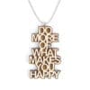 Lasergesneden houten ketting / hanger - Lasercut wooden necklace / pendant do more what makes you happy