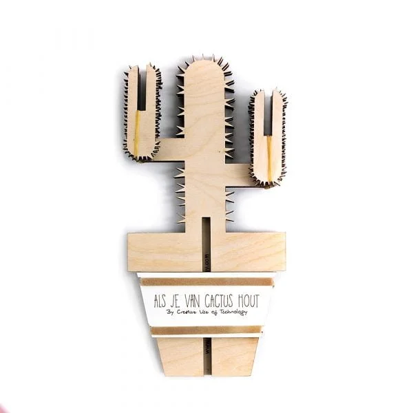 lasergesneden houten cactus / bloemen - laser cut wooden cactus / flowers