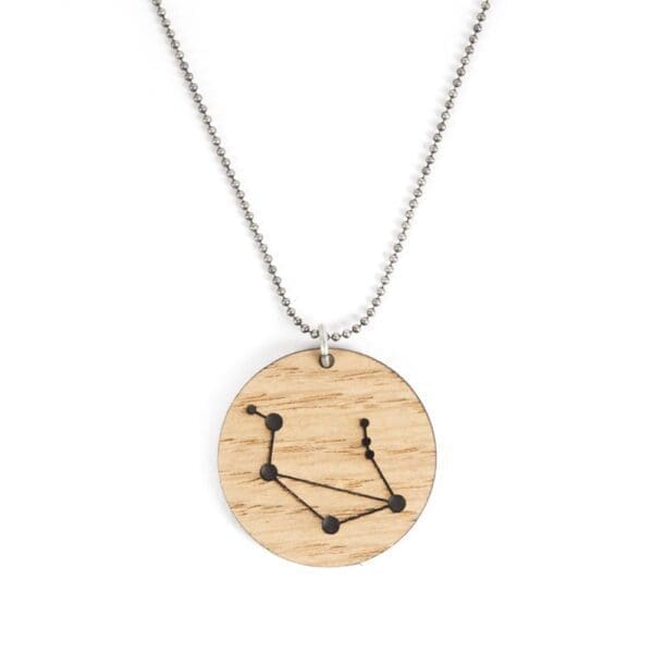 Lasergesneden houten ketting / hanger constellations / sterrenbeeld - Lasercut wooden necklace / pendant constellations