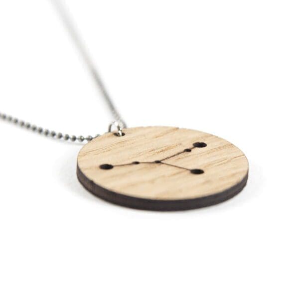 Lasercut wooden necklace / pendant constellations / zodiac sign - Lasercut wooden necklace / pendant constellations