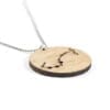 Lasercut wooden necklace / pendant constellations / zodiac sign - Lasercut wooden necklace / pendant constellations