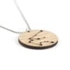 Lasercut wooden necklace / pendant constellations / zodiac sign - Lasercut wooden necklace / pendant constellations